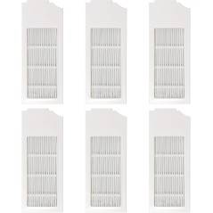 6-pak HEPA-filtre til ECOVACS N20 Plus/X1 Omni/T10 serie – kompatibelt tilbehør