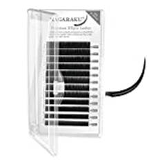 NAGARAKU Flat Ellipse Eyelash Extensions Supplies 0.20 C curl 10mm Natural Grey Black Faux mink Super Soft lash Split tips Individual Lashes