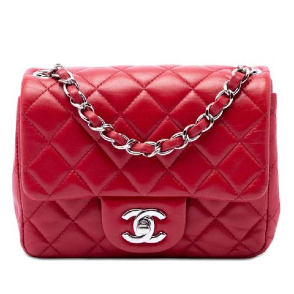 Chanel Vintage Pre-owned Classic Flap - Vintage - Dame - Rød - ONE SIZE - Uld