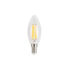 LED filament kerte pære 4W, E14, 2700K, 400lm