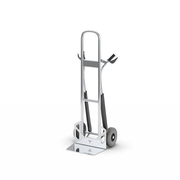 Säckkärra i aluminium Therese, lastkapacitet 350 kg, polyuretan, punkt