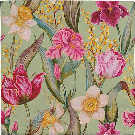 Mønstrede servietter 33x33 cm 20-pak