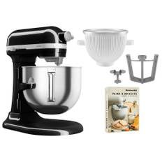 KitchenAid Artisan 5KSM70SHXE köksmaskin 6,6 liter + 5KSMICM Ice Cream Maker, onyx black