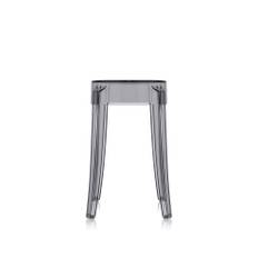 Kartell - Charles Ghost Stool 4897, Smoke Grey, H: 46 - Taburetter - Philippe Starck - Grå - Plast