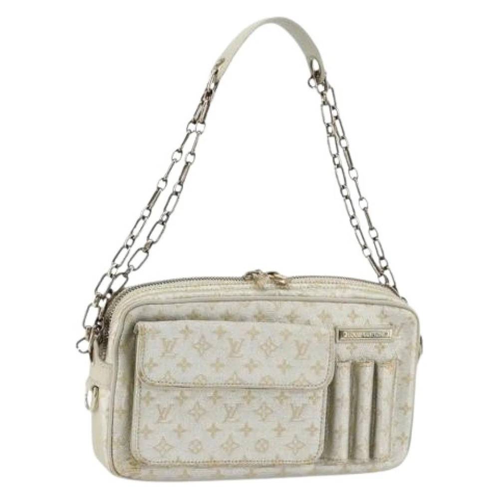 Louis Vuitton Vintage Pre-owned Vintage Skuldertaske - Vintage - Dame - Beige - ONE SIZE - Uld
