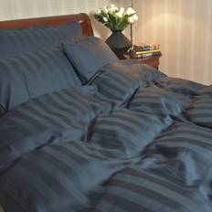 Hotellsatin Nolhaga Hem 2-dels påslakan, Marinblå