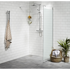 Vetro brusevæg 70 CM 6 mm Hærdet Silkemat Glas, EasyClean