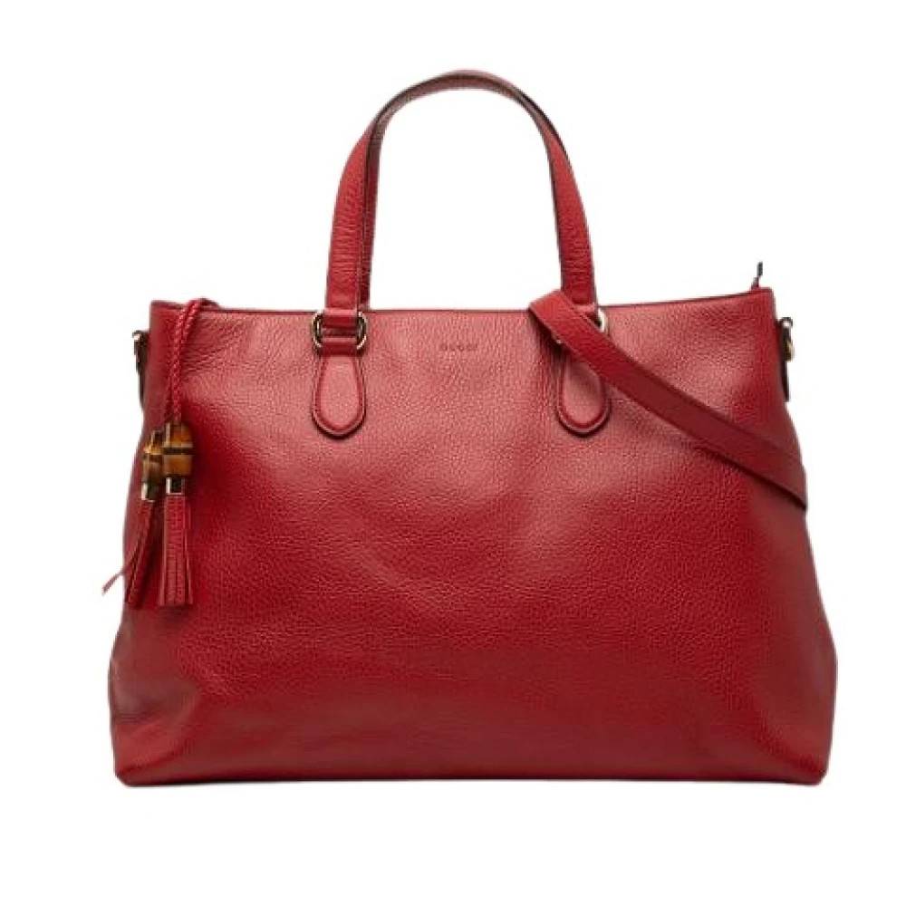 Gucci Vintage Pre-owned Satchel - Vintage - Dame - Rød - ONE SIZE - Læder