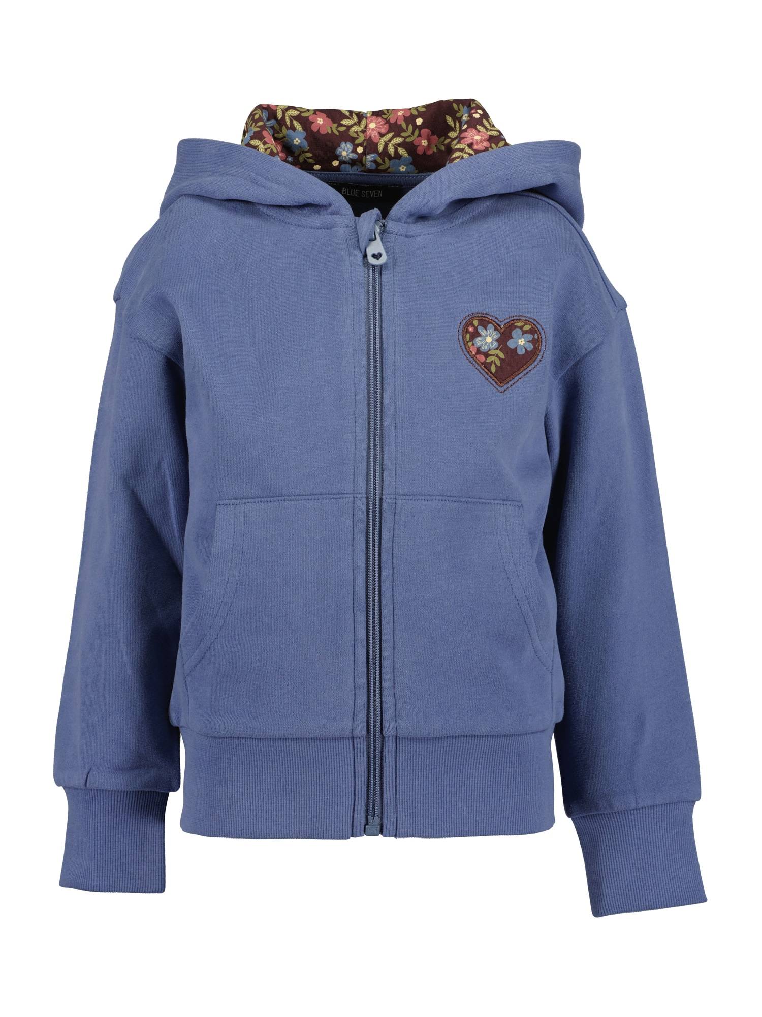 BLUE SEVEN Sweatjacka safir / mörkbrun / rosa / rosa