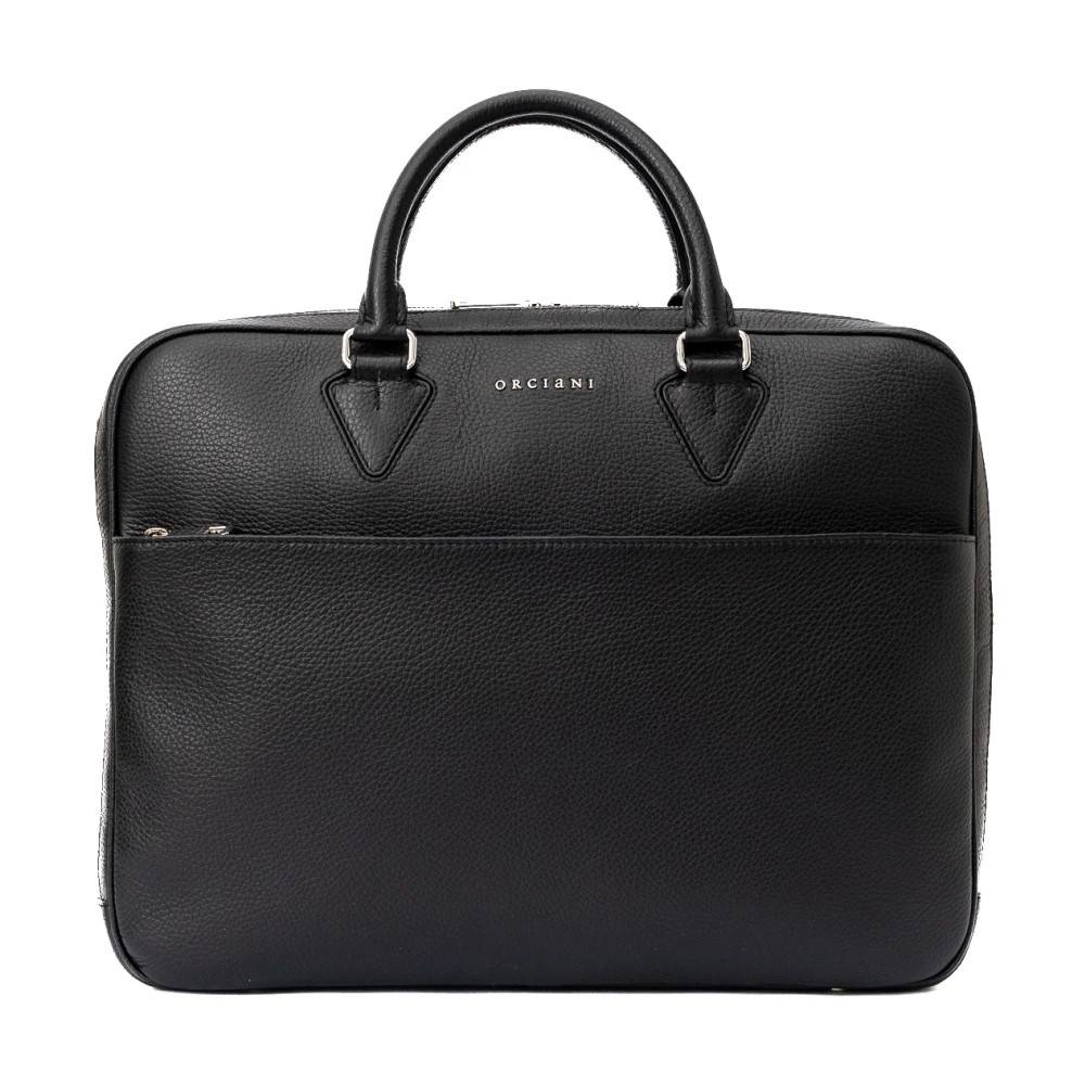 Orciani Slim Business Taske - Tasker - Herre - Sort - ONE SIZE - Uld