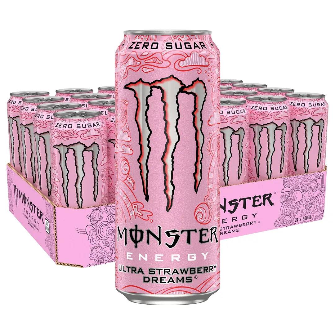 24 X Monster Energy 500 Ml Ultra Strawberry Dreams (sockerfri)