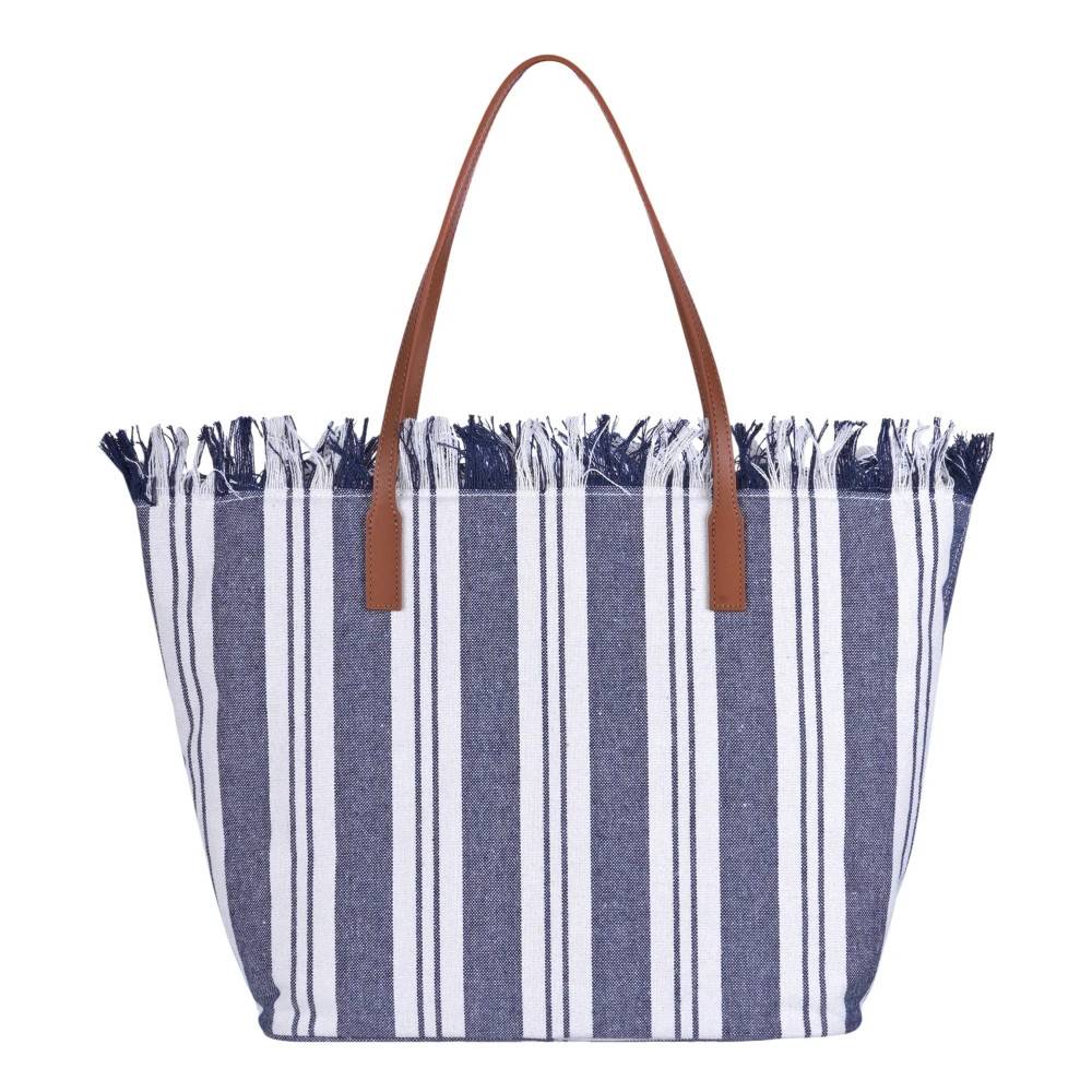 MC2 Saint Barth City Bag med Frynser - Tasker - Dame - Flerfarvet - ONE SIZE - Bomuld