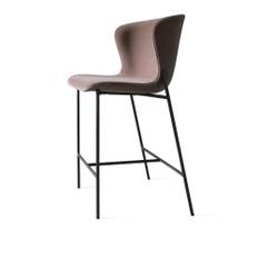 Friends & Founders - Pipe Counter Chair, Black Legs - Fabric Cat. 4 Ritz 4512 - Barstole og bartaburetter - Ida Linea Hildebrand - Brun,Beige - Metal/Tekstilmateriale