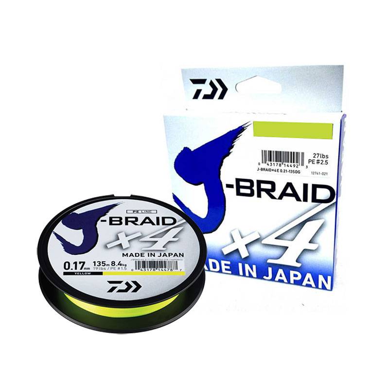 Daiwa J-braid X4 Yellow 135m