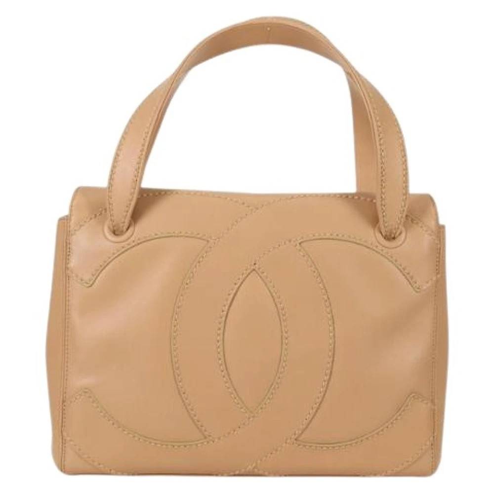 Chanel Vintage Pre-owned Vintage Læder Håndtaske - Vintage - Dame - Beige - ONE SIZE - Læder