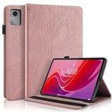 Succtopy fodral för Lenovo Tab M11 11 tum 2024 (TB330) folio flip fodral i PU-läder med pennhållare skyddande surfplattefodral med stativfunktion för Lenovo Tab M11 11 tum 2024 roséguld