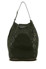 Alaia Suede Bucket Bag — Green
