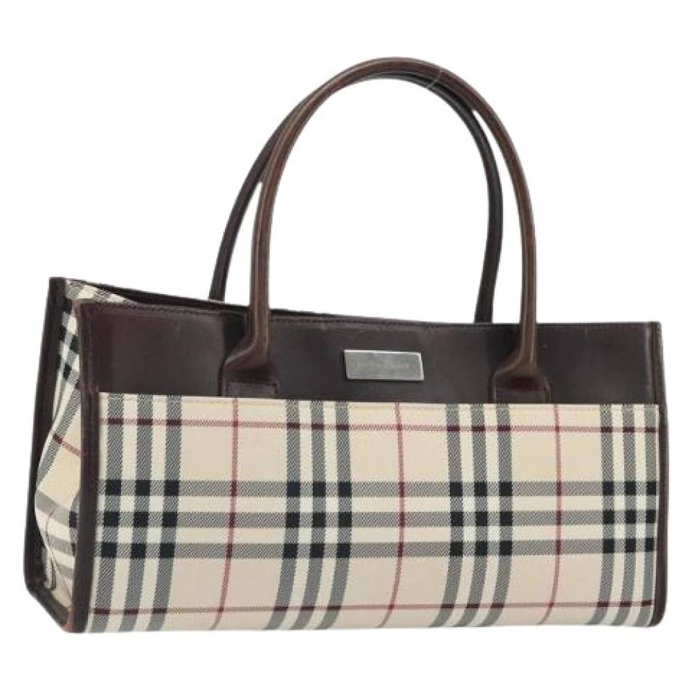 Burberry Vintage Pre-owned Nylon Håndtaske - Vintage - Dame - Beige - ONE SIZE - Nylon