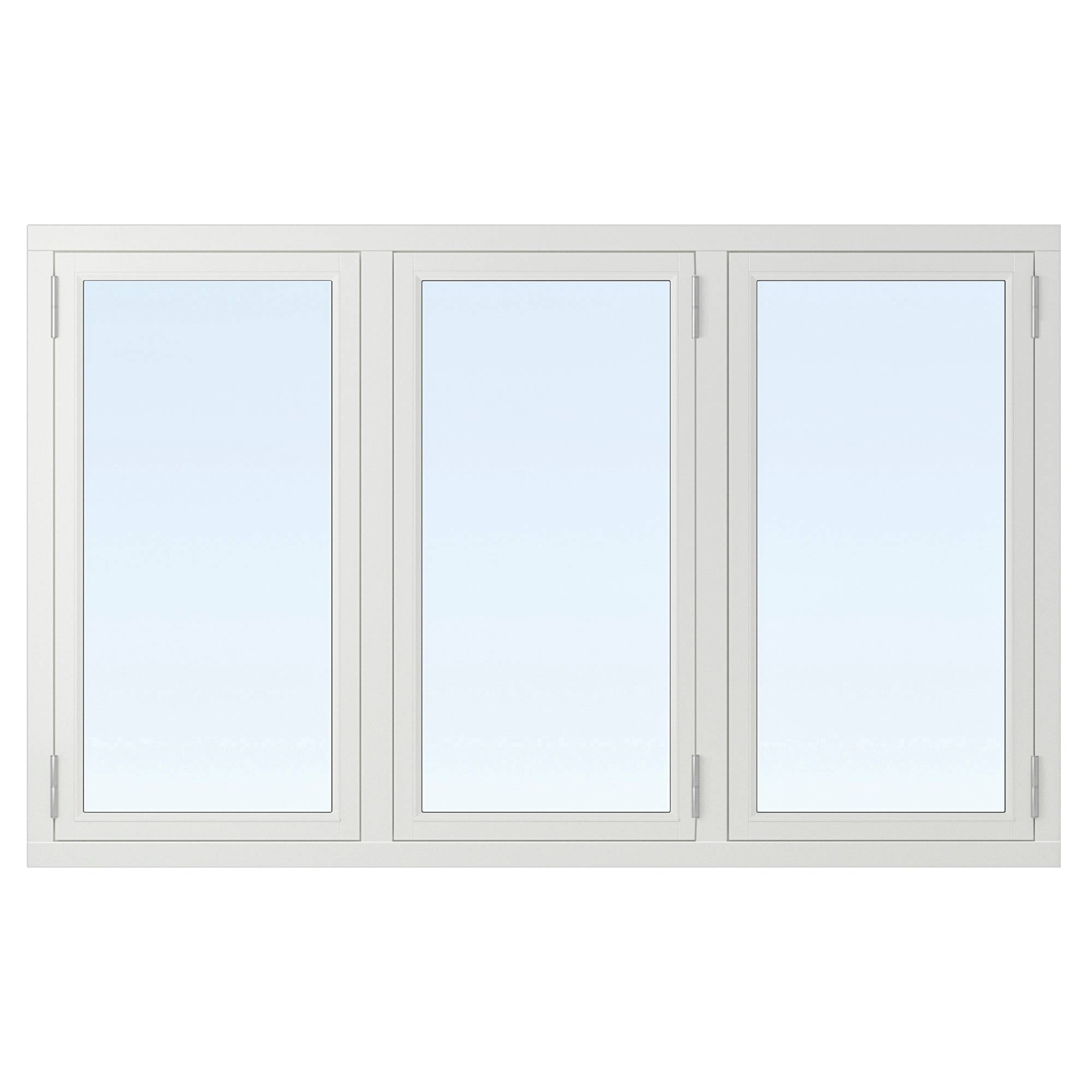 3-glasfönster trä utåtgående - 3-luft - U-värde 1,1 16x8 Frostat glas Ingen spaltventil