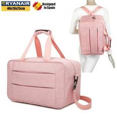 Cabin Bag Convertible Into A Backpack 40x20x25cm Ryanair 10kg Hand Luggage Vueling Cabin Bag - Black/Navy/Pink/Purple/Red/Grey - Pink