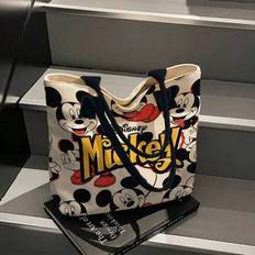 1 st Disney-serie söt tygväska med tecknad print, japansk kanvasväska, stor pendlarväska, fritidsväska som favorit bland tjejer, unisex studentväska f - Multifärgad (A1pc,1 st,B1pc,C1pc,F1pc,D1pc,G1pc)