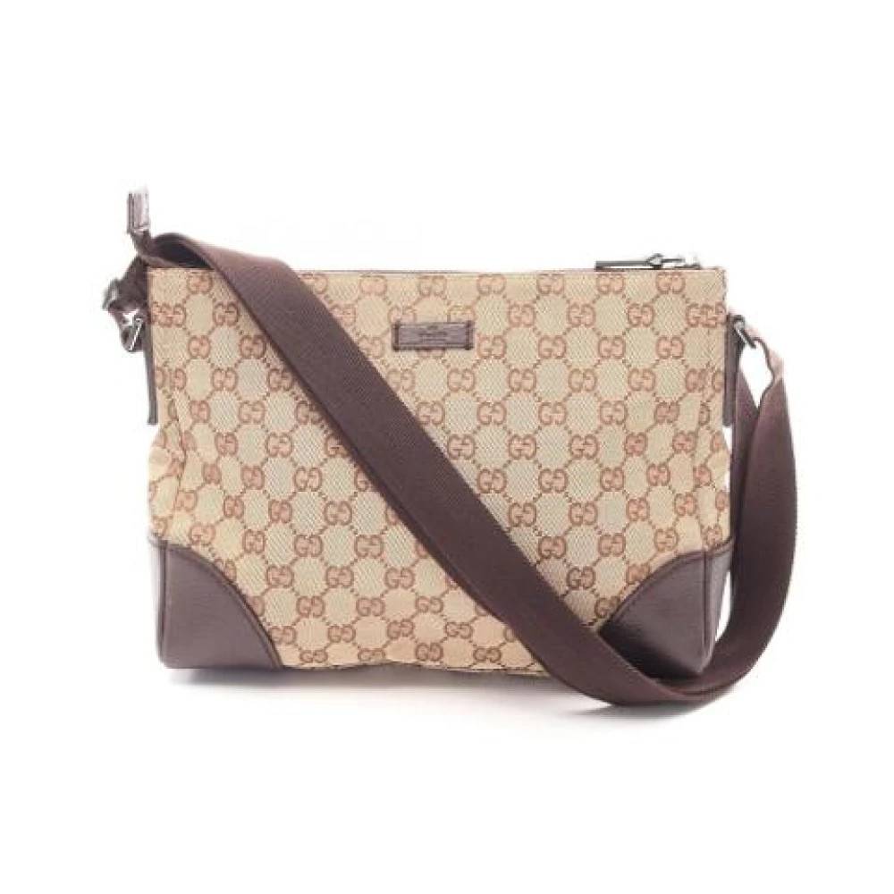 Gucci Vintage Pre-owned Vintage Skuldertaske - Vintage - Dame - Beige - ONE SIZE - Uld