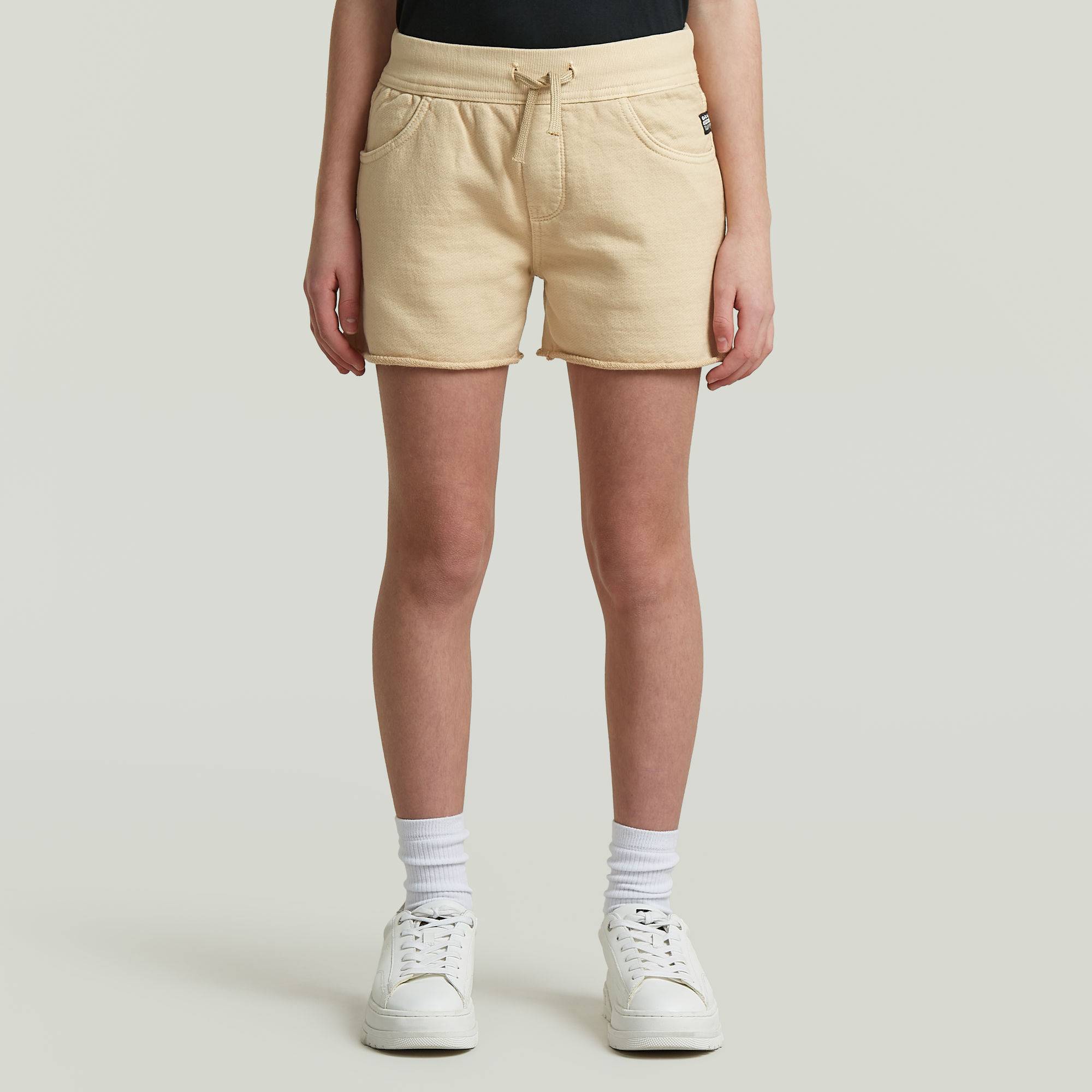 Girls True Shorts Raw Edge - Beige - girls - 158