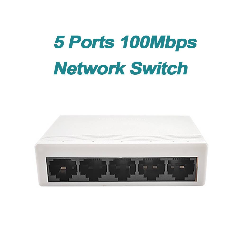 10/100Mbps Network Switch 5 Port Ethernet Switch Internet Splitter Desktop RJ45 Hub
