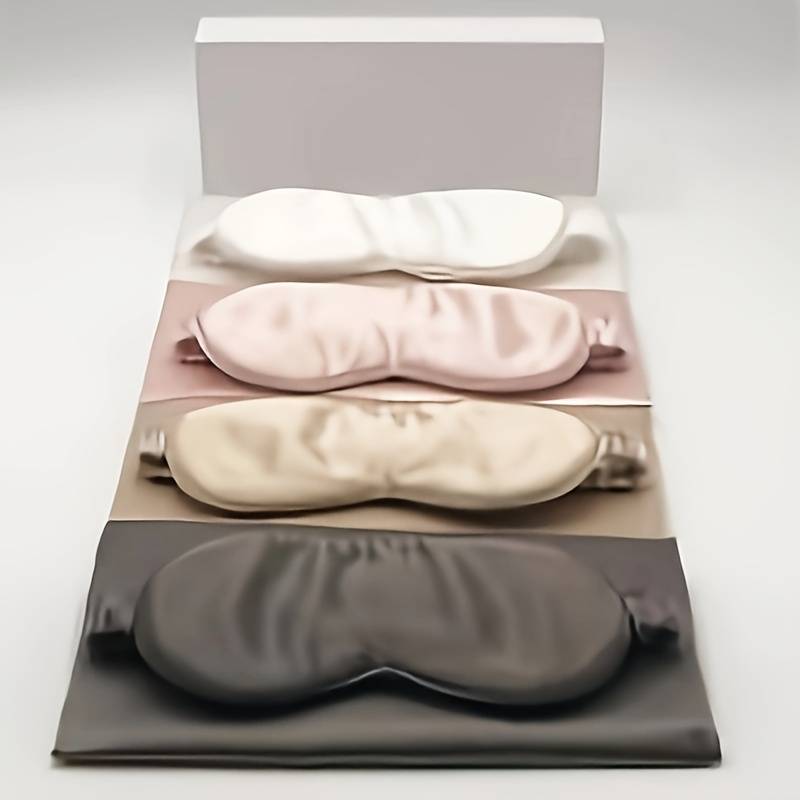 TEMU 2pcs Of Random Color Double-sided Shading, Breathable Eye Mask, Soft Pink/gray/beige/green Trim, /red/black, Suitable For Travel, Nap And - For (for Women And Men), Sleep Eye Mask