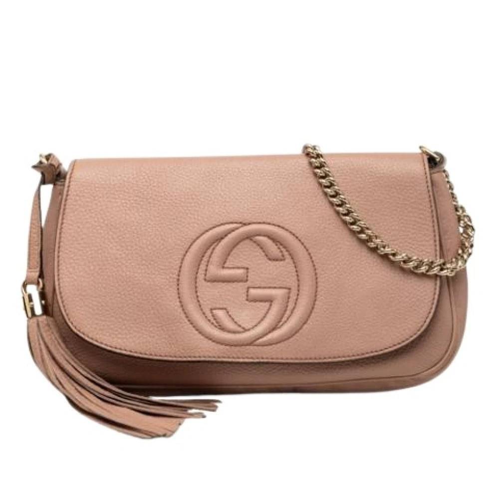 Gucci Vintage Pre-owned Vintage Skuldertaske - Vintage - Dame - Lyserød - ONE SIZE - Uld