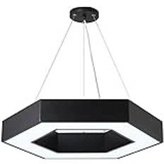 Pendelljus Ljuskrona Light Creative Hexagon Akryl Pendellampa Nordisk Minimalistisk Studio LED-ljuskrona Modern Smidesjärn Hänglampa Armaturer för klädaffär Restnt Ba