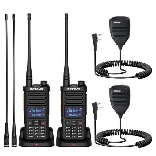 Retevis Ailunce RA89R Amatörradio med Appstyrning, Tillfällig Repeater, Dual Band Walkie Talkie, AM/FM-Mottagning, 2800mAh Batteri, Ham Radio med Mikrofon och Antenn för Friluftsliv