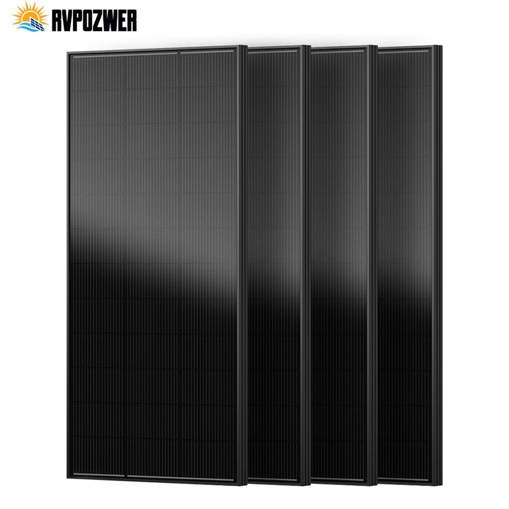 RVPOZWER 200W/400W/800W Solar Panels 18BB N-Type Mono Cells 25.5% High Efficiency PV Power for Home RV Charge Outdoor Off-Grid