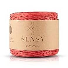 Sensy Premium Raffia-garn (röd)