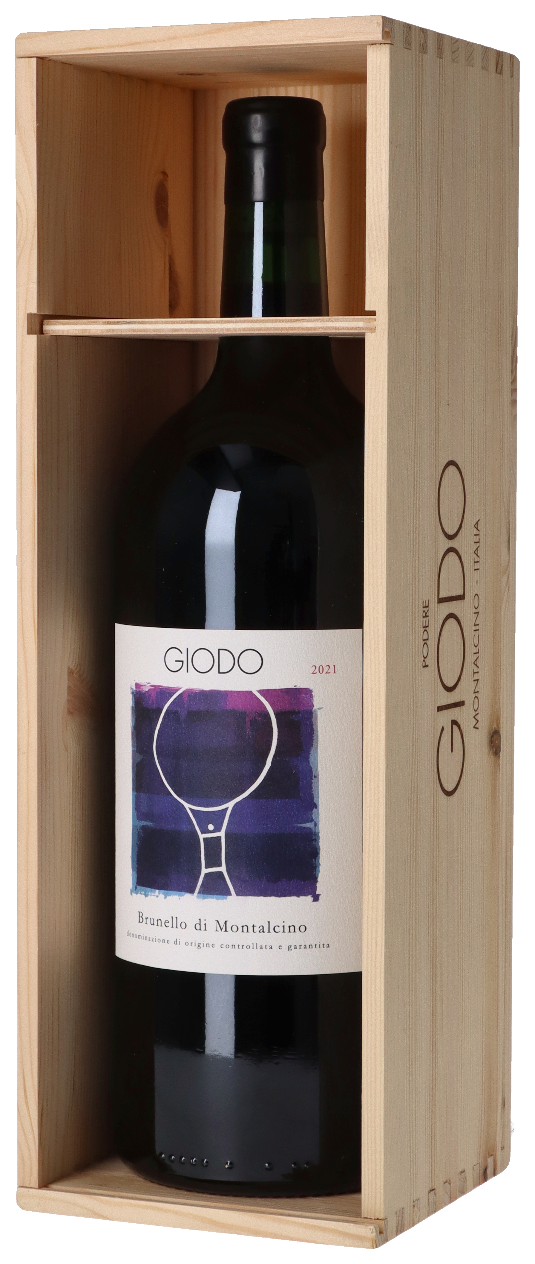 GIODO Brunello di Montalcino Dobbelt Magnum 2021 i trækasse