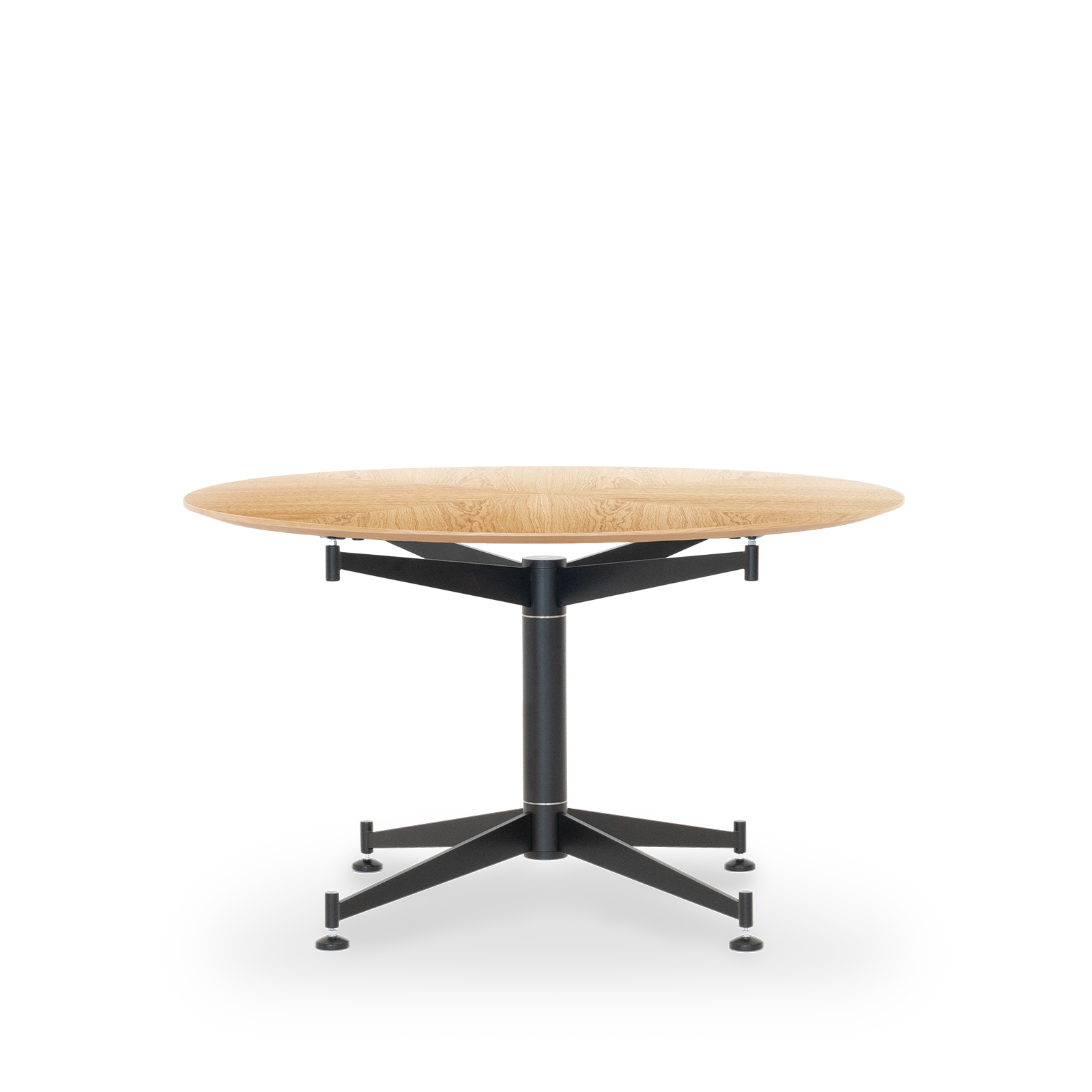 Star Table / Veneer B2B - 73-75 / Ø128 Veneer / Matte lacquered star Black