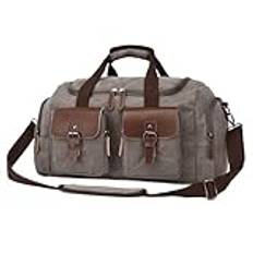 Weekender Väska Sportväska 20 In Duffel Bag Weekender Duffel Bag Canvas Resor Övernattningsväska För Kvinnor Män Reseväska(Color:F)