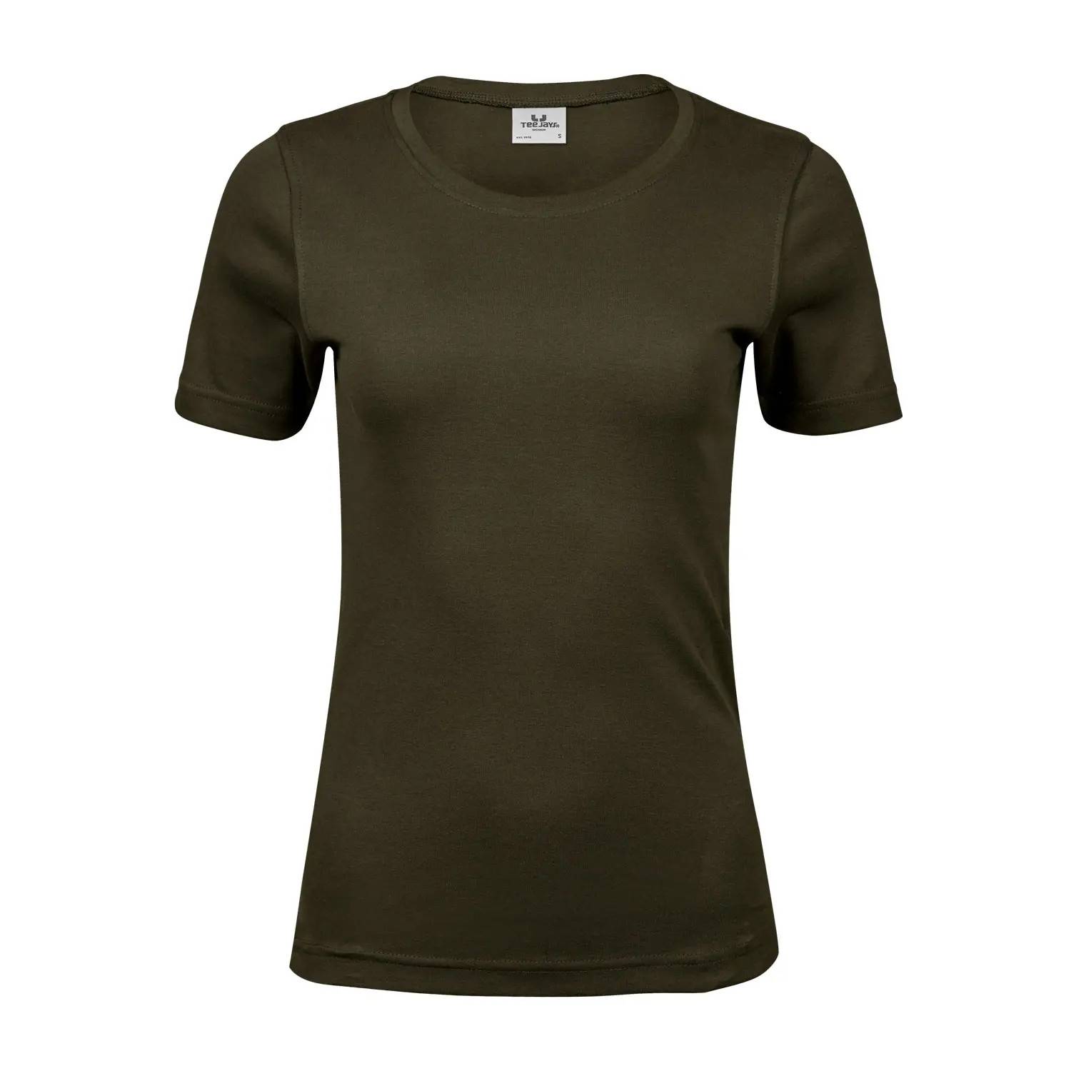 Tee Jays Interlock T-shirt, dam, Dark olive (2XL)