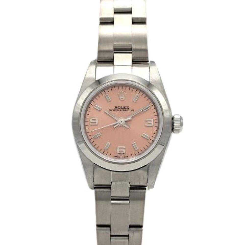 Rolex Vintage - Pre-owned Oyster Perpetual Rostfritt Stål Automatisk Vintage - Dam - ONE Size -