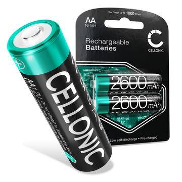 AA NiMH Batterie 2600mAh (x2) Batteri för Traveler Tevion Maginon DC-6600 DC-6800 Tevion DC-14 DC-148 Traveler D1 DC-12, 2600mAh Kamera-ersättningsbatteri med lång batteritid