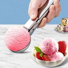 1 st glassskopa i rostfritt stål, perfekt för fryst yoghurt, multifunktionell glassskopa, skopa i rostfritt stål för dubbel användning, non-stick glas - Multifärgad (L,M,M+L)