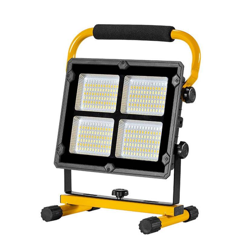 LED Arbejdslampe med Solcelle og Powerbank – Genopladelig, Vandafvisende og Justerbar Lampe til Arbejde og Camping