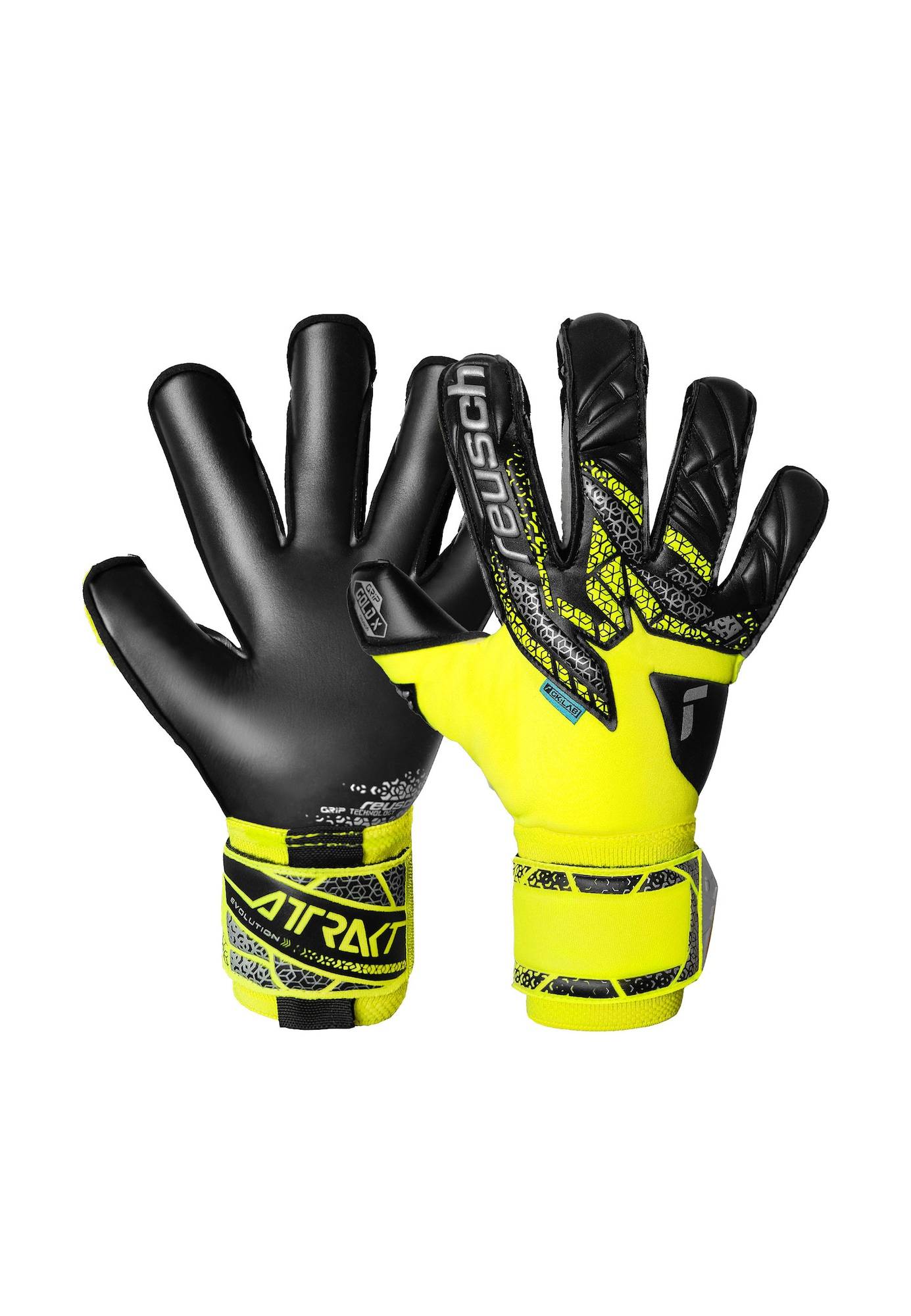 REUSCH Sporthandskar 'Attrakt Gold X Evolution' gul / svart / silver