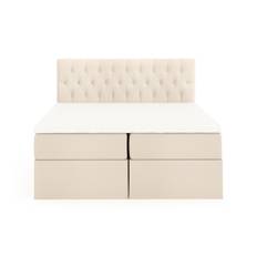 Box Bed Boxy Beige - 160x200 cm Dubbelsäng med förvaring Drömvik