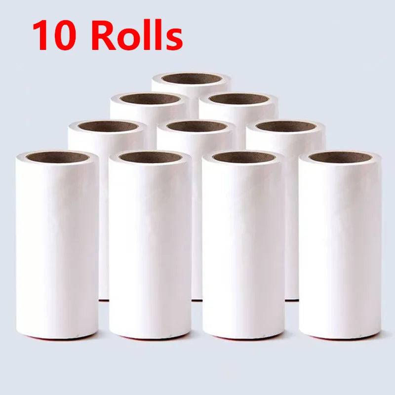 Pet Hair Lint Roller with Tear-Off Refills - 10 Rolls