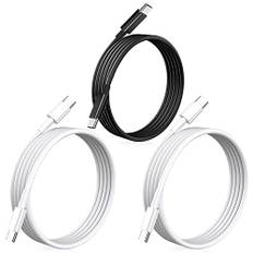 USB C till USB C-kabel snabbladdande USB C-laddningskabel typ C till typ C-kabel för MacBook Air/Pro, iPad Air 4/Pro 2020/Pro 11, Samsung Galaxy S22, S21, S20 Note 10 Ultra, Pixel 3/4 Huawei etc (3-pack 15 fot)