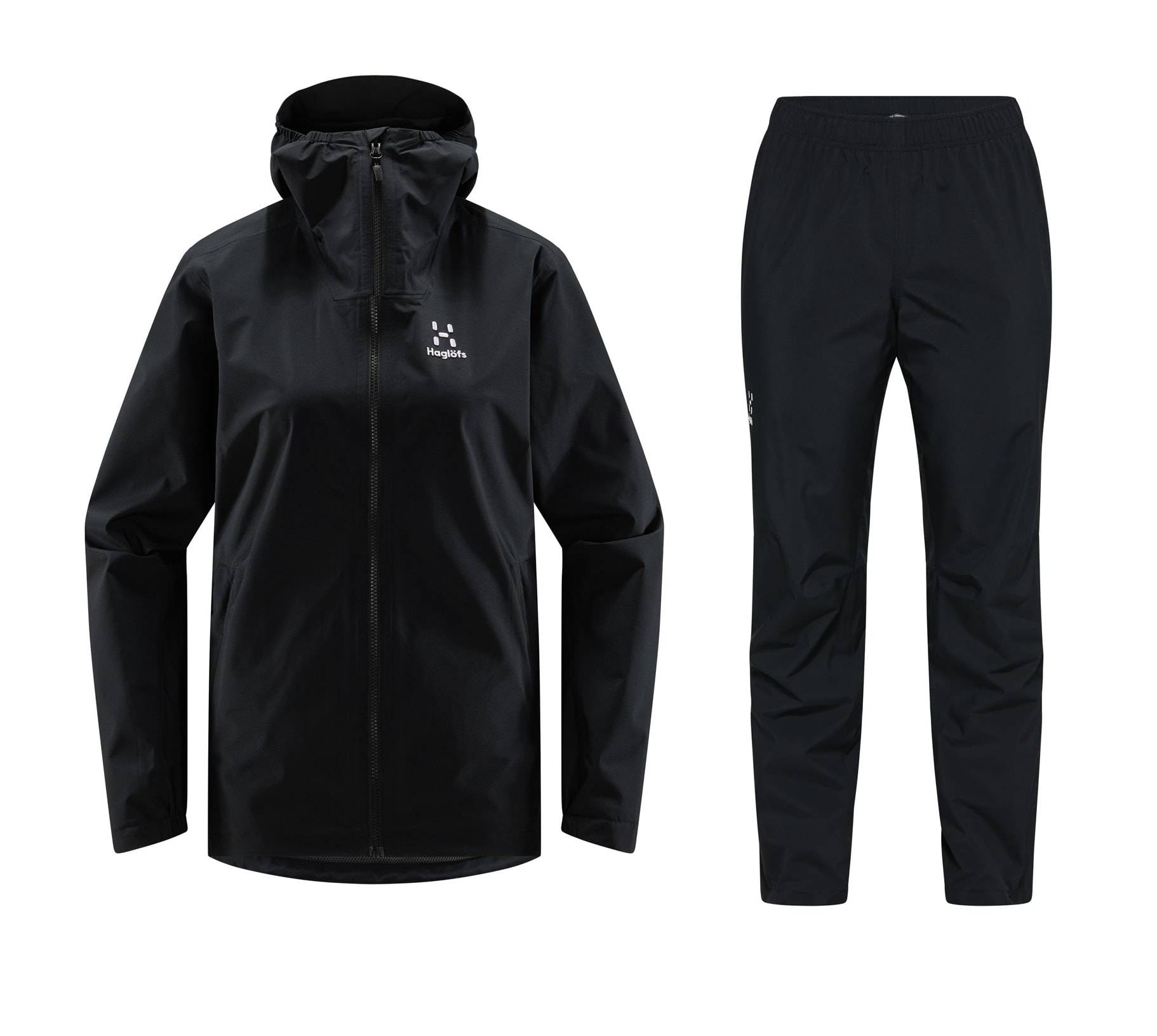 Haglöfs Korp Proof/Proof II Regndragt Dame, True Black.
