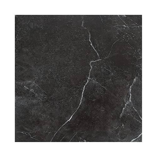 Jopassy PVC-golvbeläggning, självhäftande vinylgolv, ca 5 m², 55 plattor, halkfria vattentäta golvplattor, 30 x 30 cm, laminat, golvbrädor, vinylkakel, för golvvärme, svart marmor