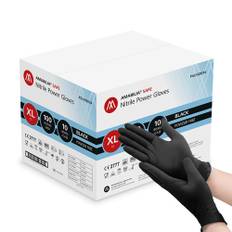 Storpack! (XL) Extra starka Power Nitrilhandskar svart Amabilia 10x100/fp