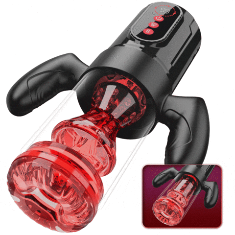 Wine  Beauty Handle Design 9 Thrusting  Rotating 9 Suction male sex toys